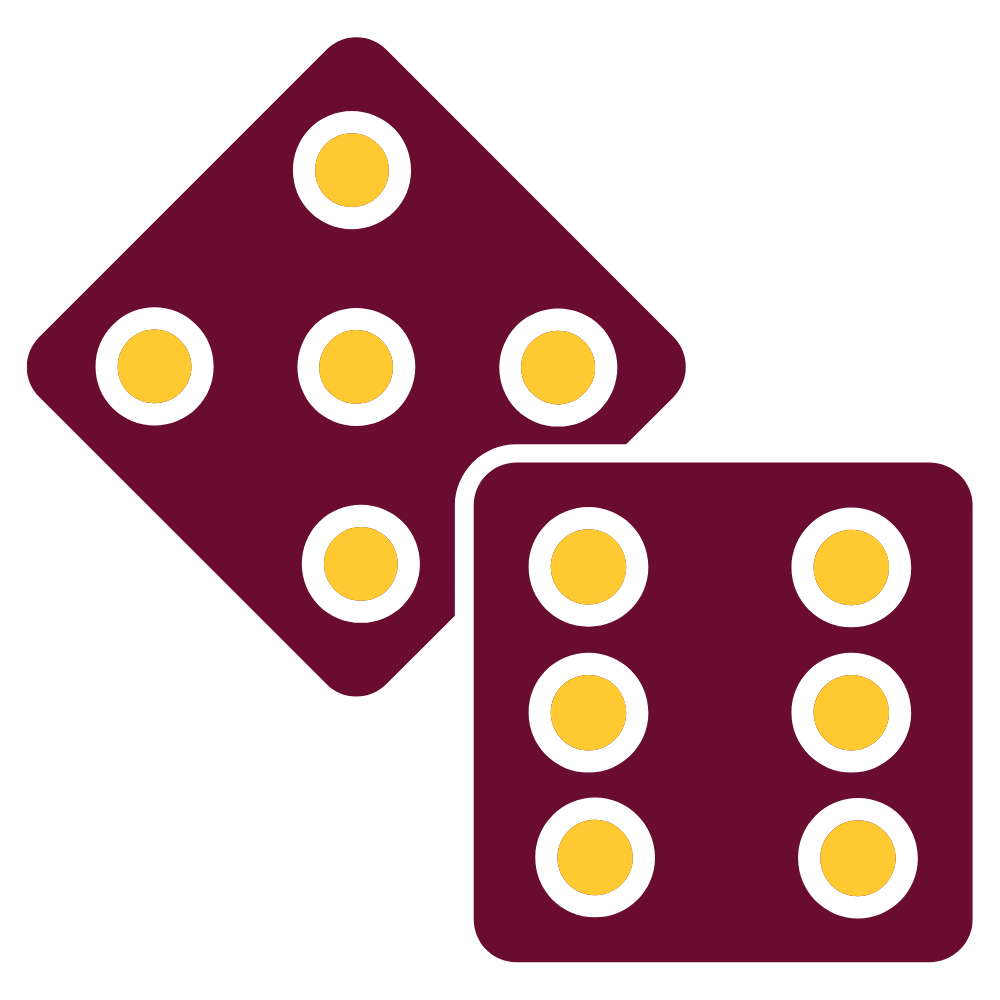 CMich Press Game Dice